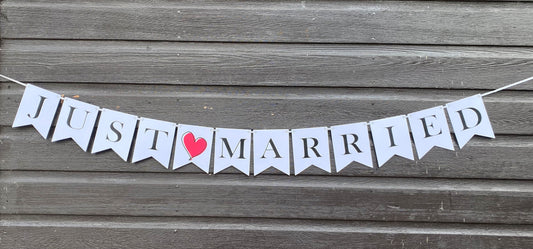 Just Married Bunting, Banner