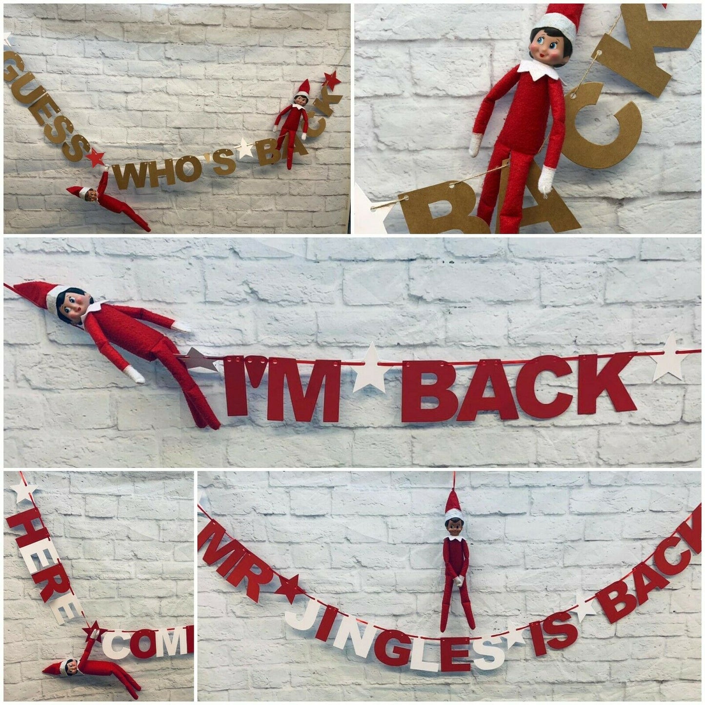 Elf On The Shelf Bunting, Banners
