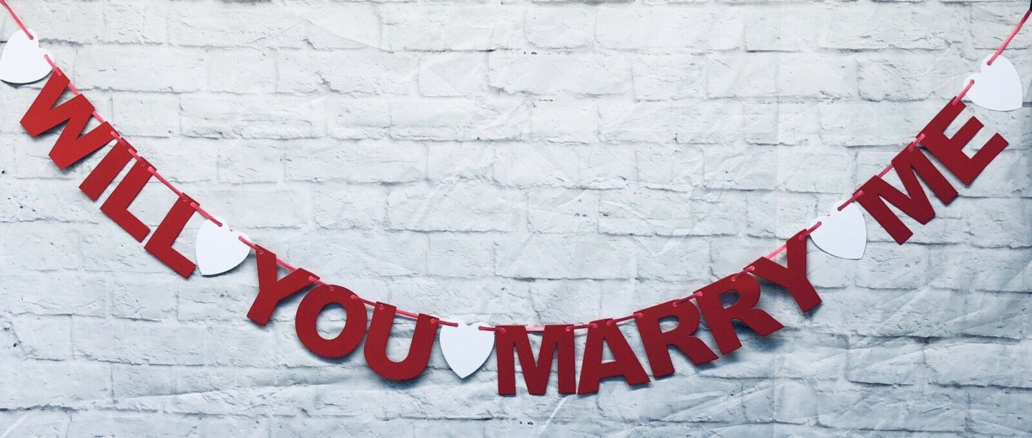 Proposal Wedding Engagement Bunting, Banner