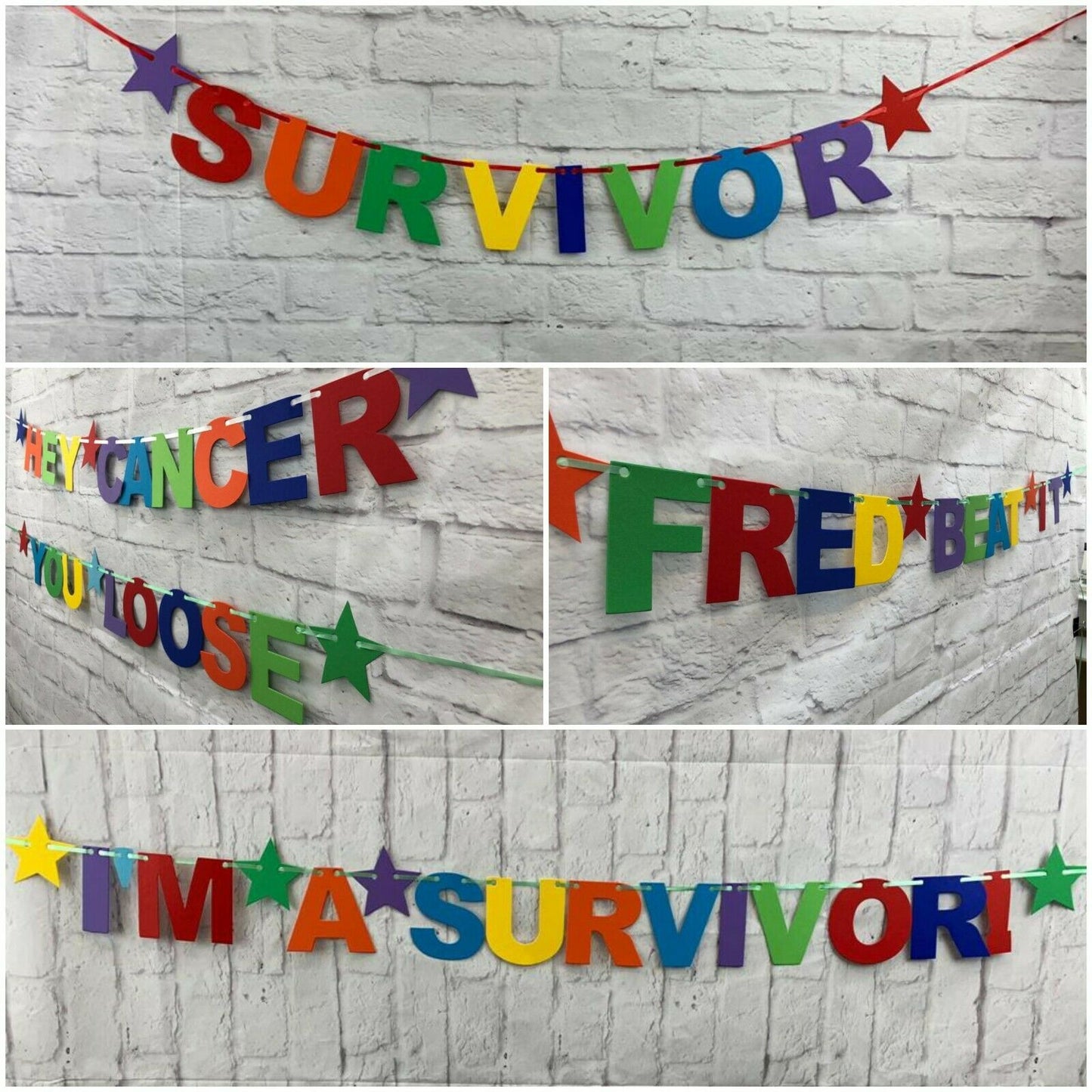 Cancer Support Bunting, Banner